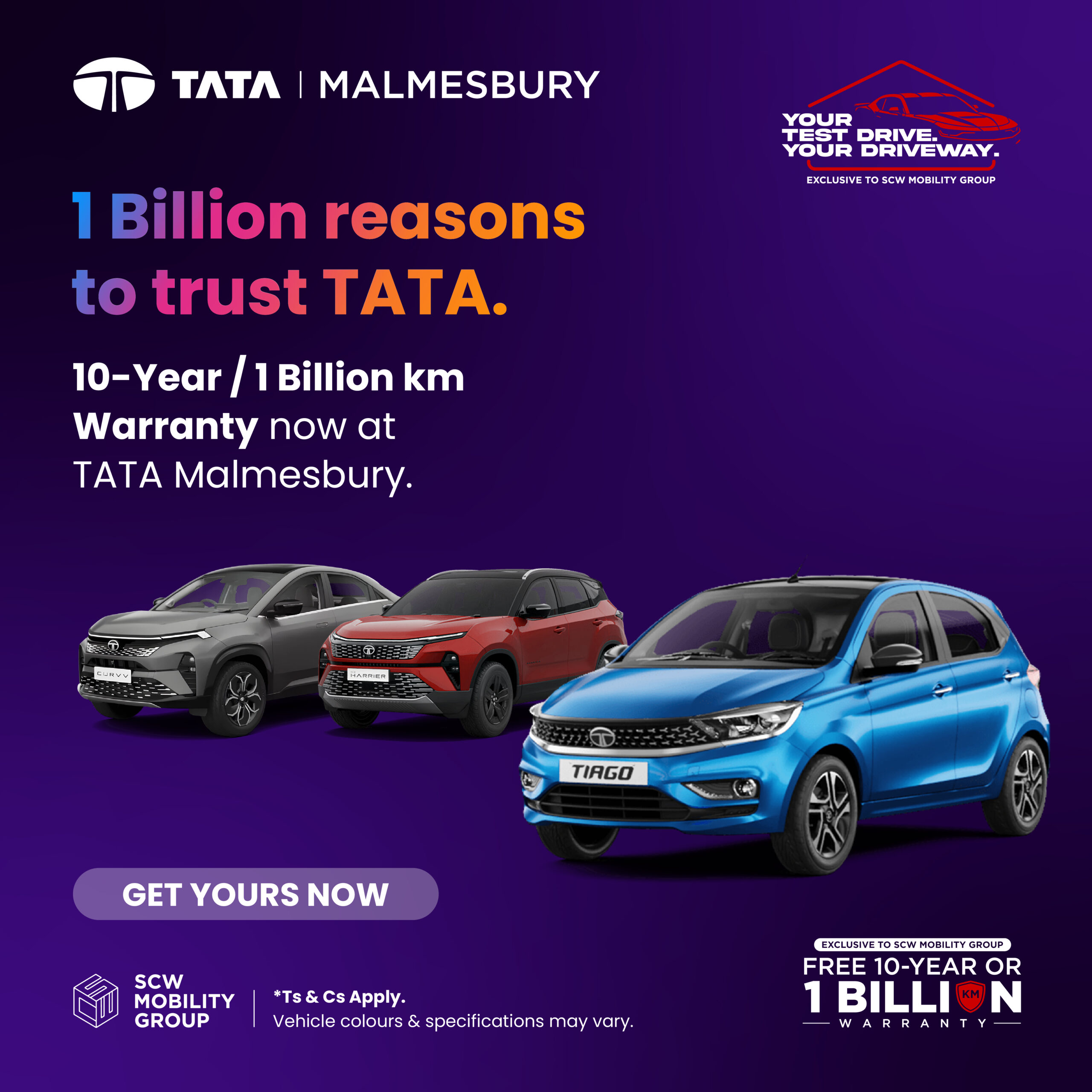10 Year 1 Billion km Warranty