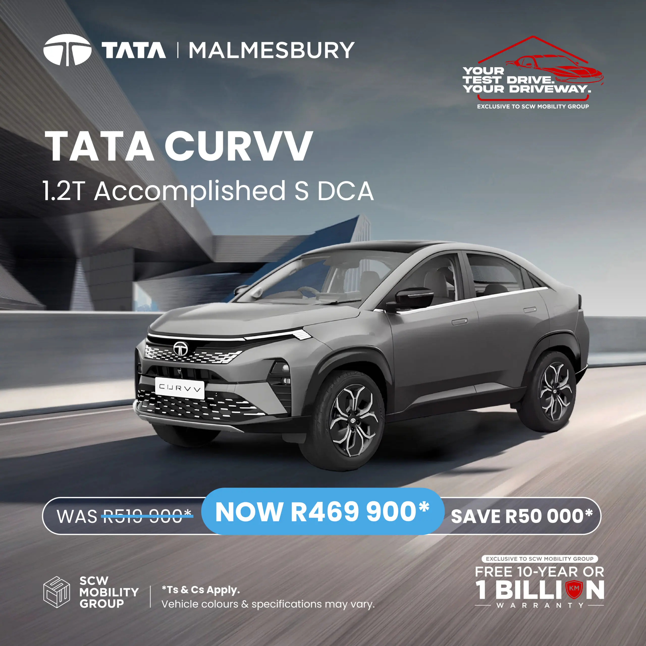 TATA Curvv 1.2T Accomplished S DCA now R469 900*