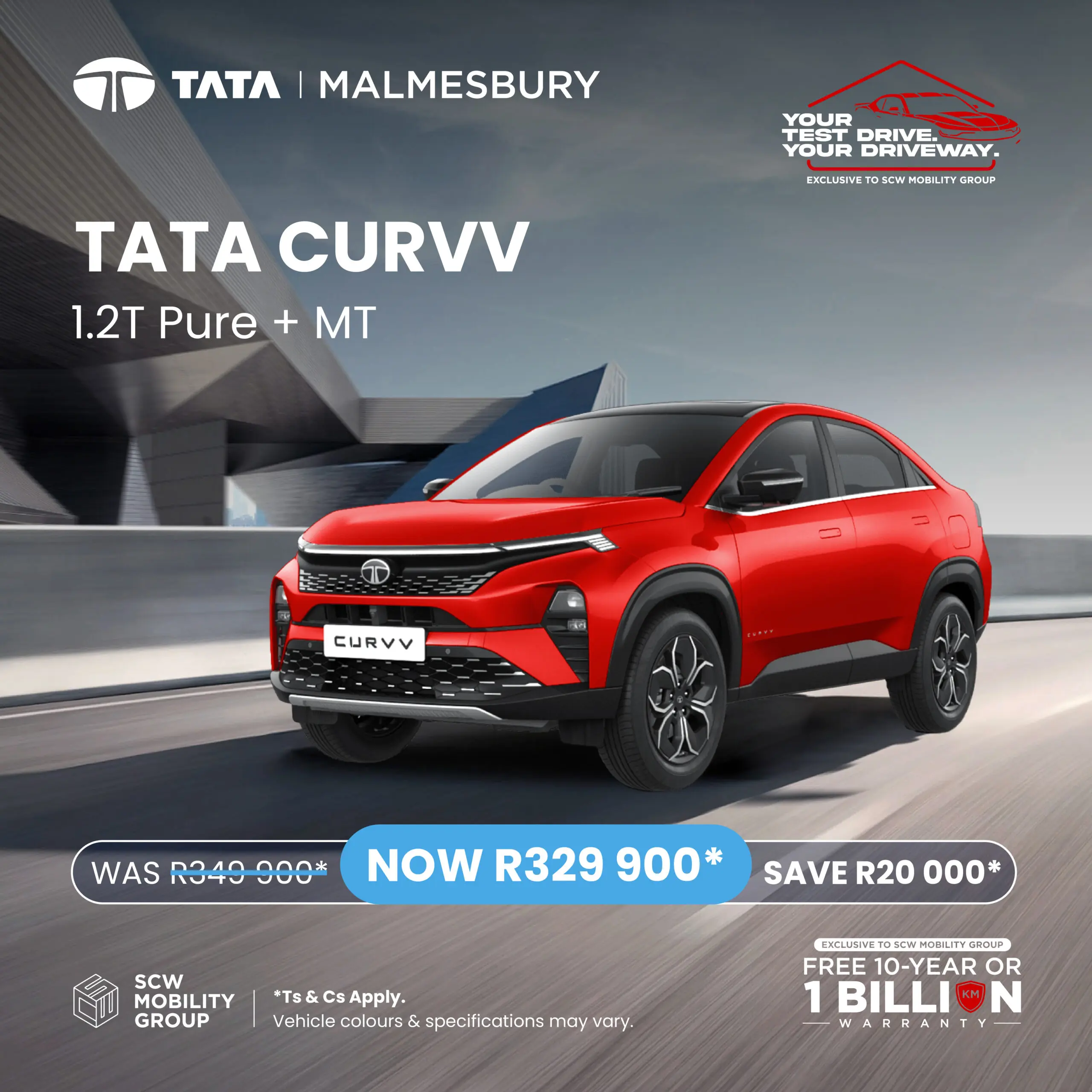 TATA Curvv 1.2T Pure + MT now R329 900*