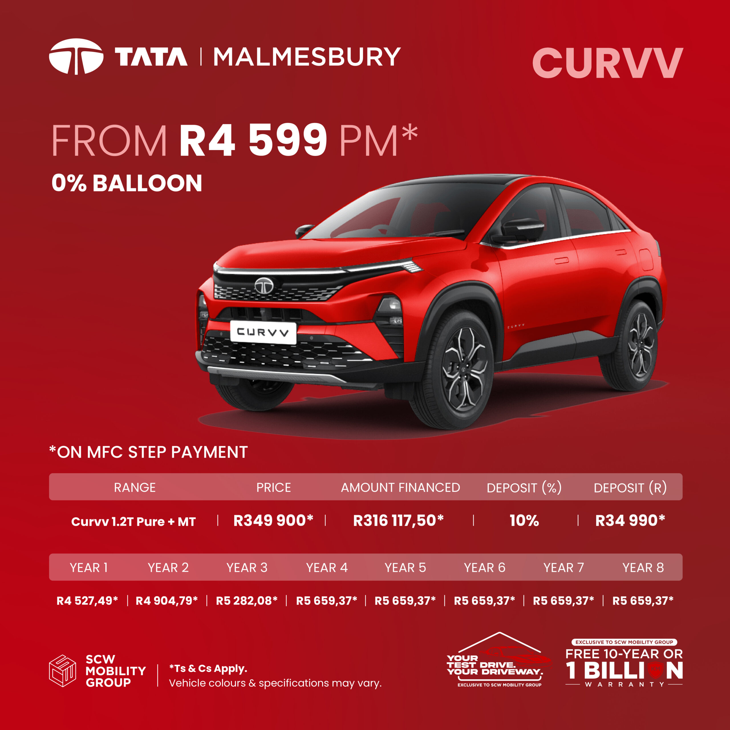TATA Curvv from R4 599pm*