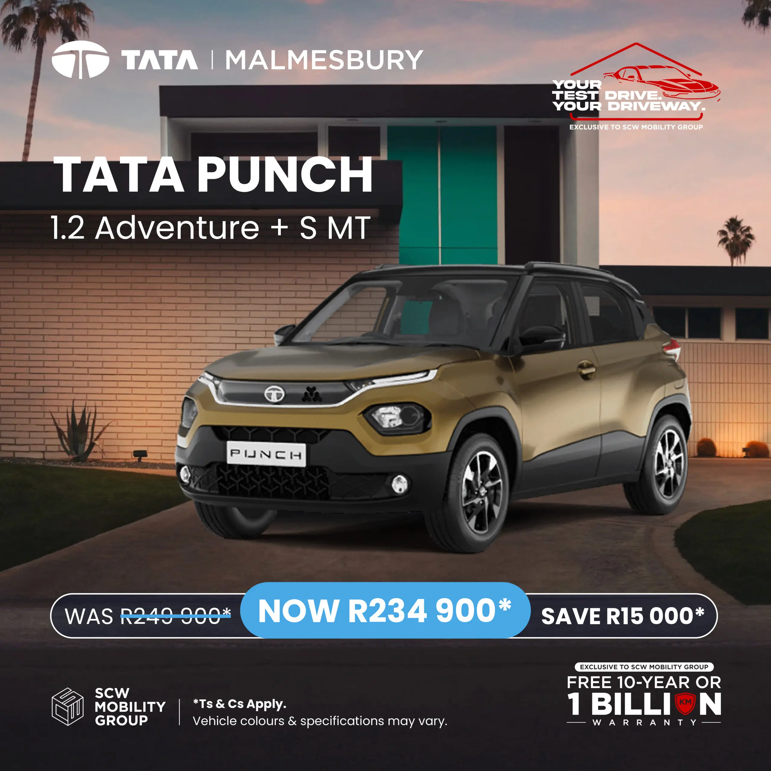 TATA Punch 1.2 Adventure + S MT now R234 900*