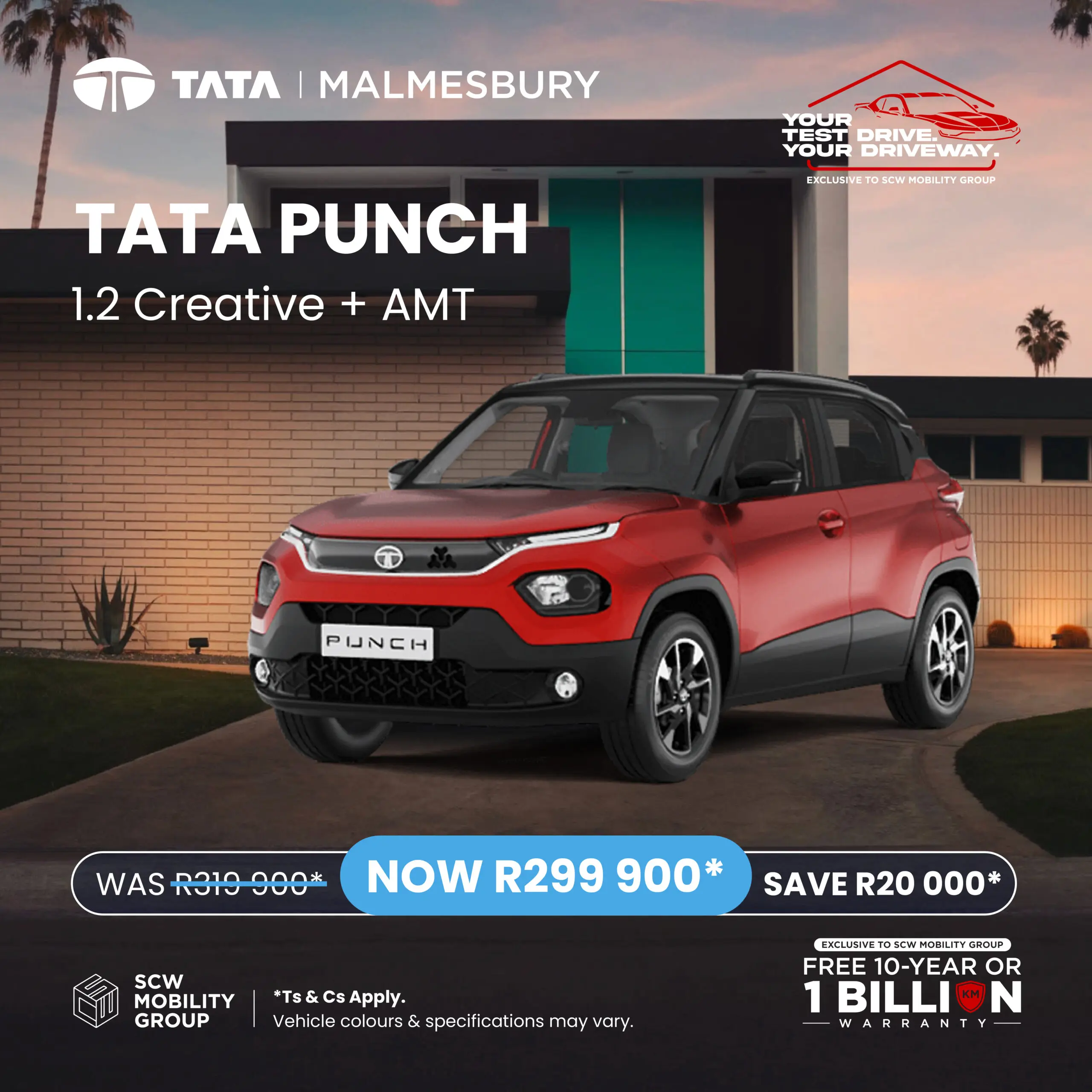 TATA Punch 1.2 Creative + AMT now R299 900*