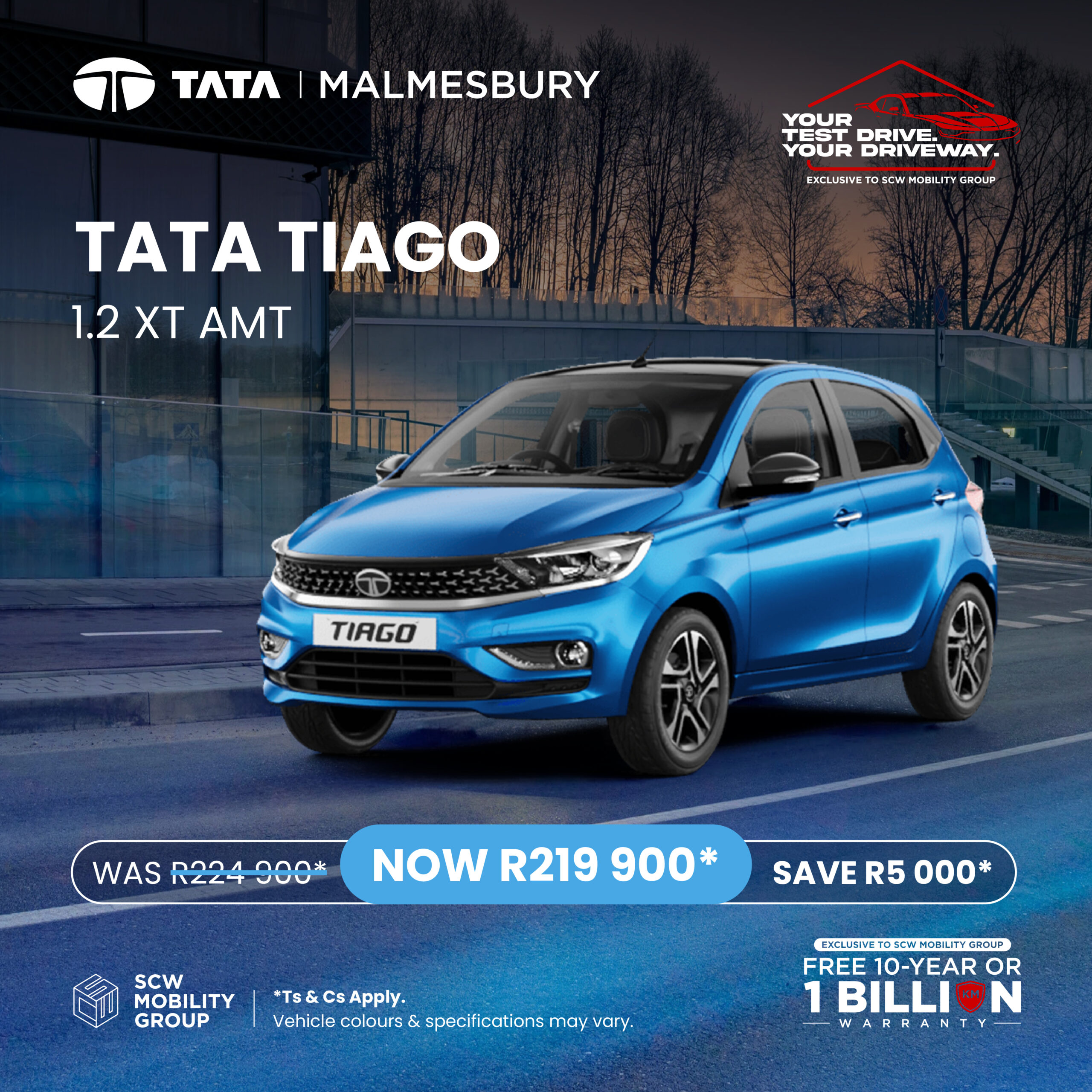 TATA Tiago 1.2 XT AMT now R219 900*