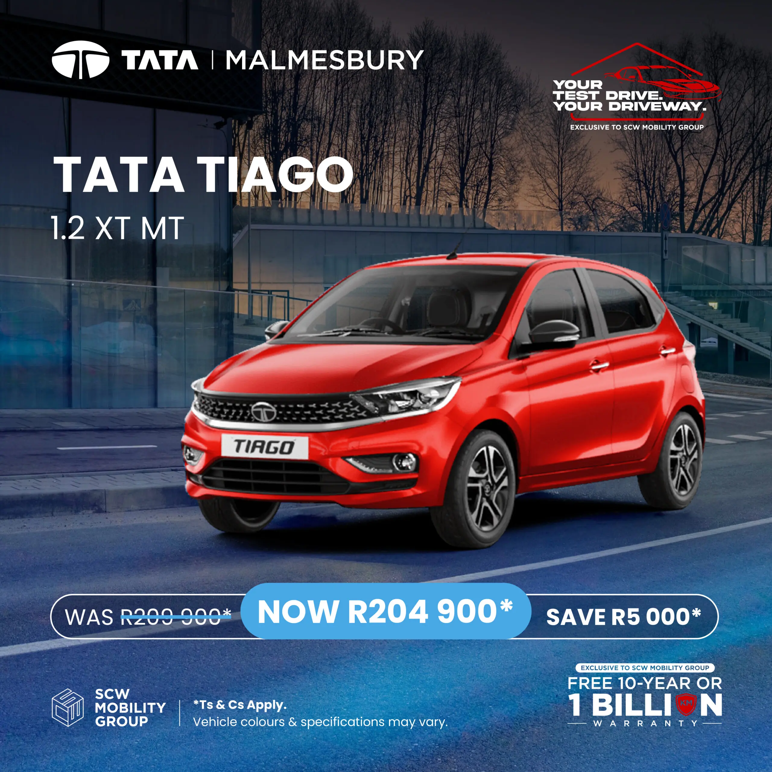 TATA Tiago 1.2 XT MT now R204 900*
