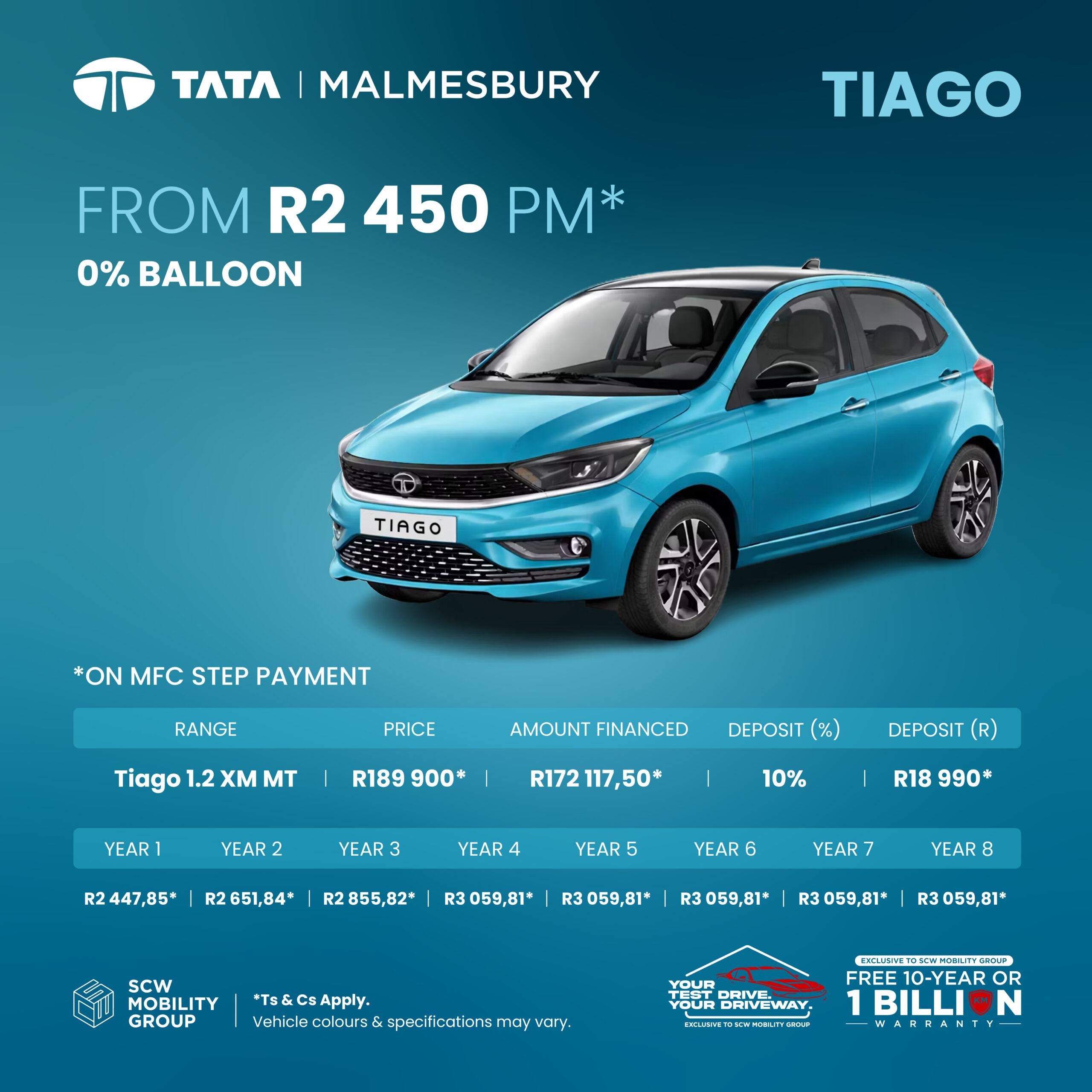 TATA Tiago from R2 450pm*