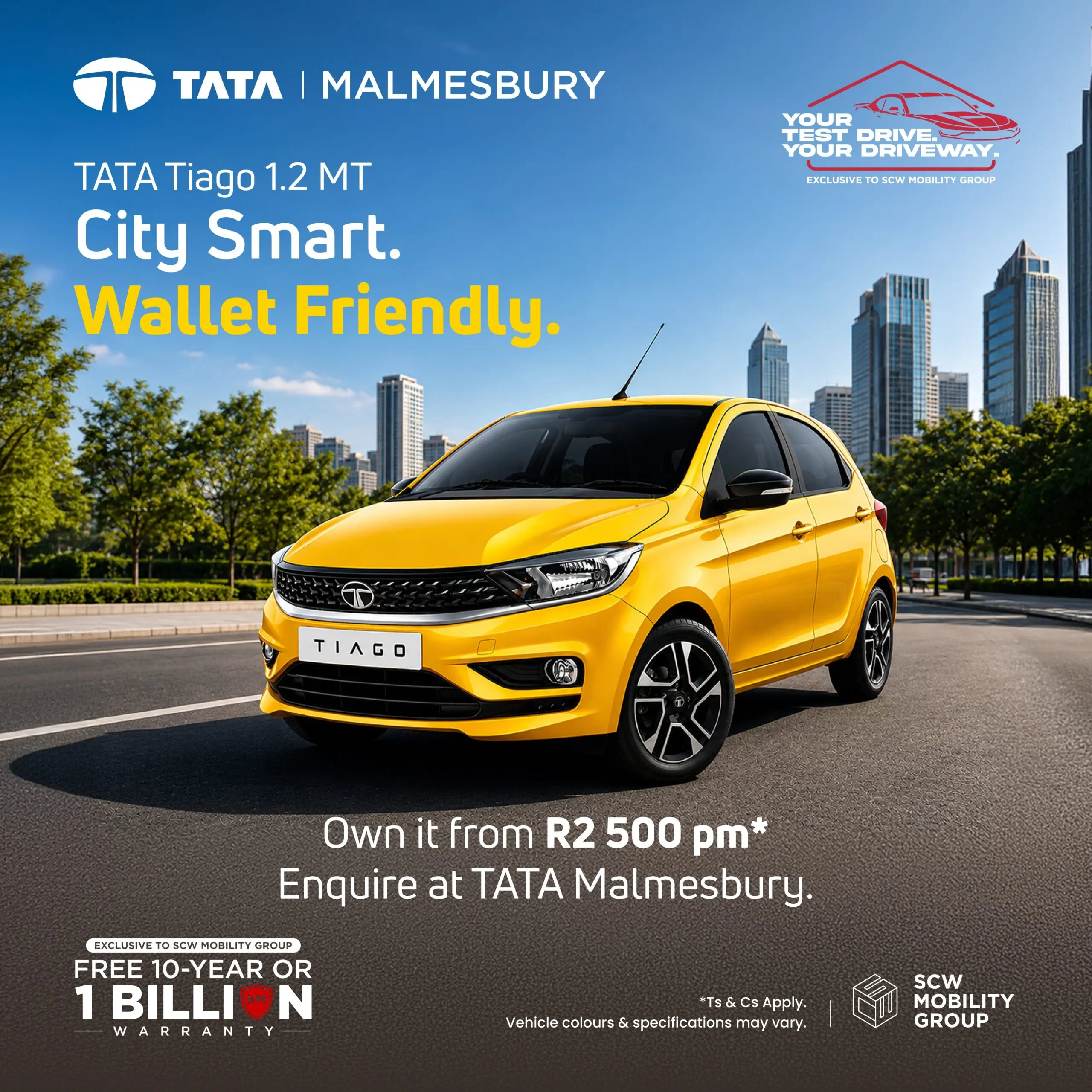 TATA Tiago 1.2 MT from R2500pm*